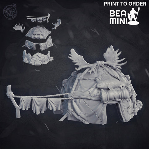 Arctic Camp House | BeaMini Print to Order Miniatures