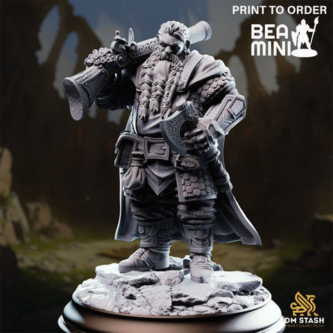 Dwarf Marksman Hunter | BeaMini Print to Order Miniatures