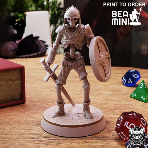 Skeleton Warrior 5 | BeaMini Print to Order Miniatures