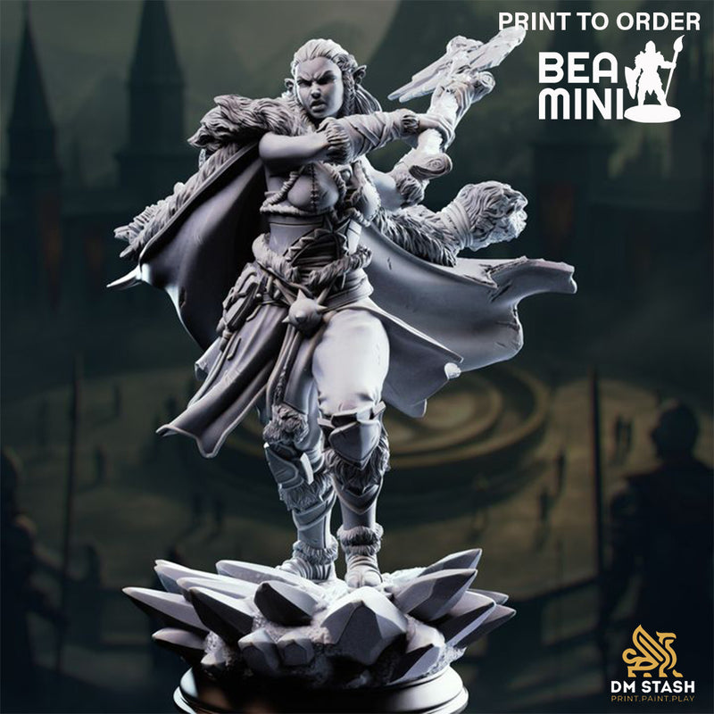 Goliath Barbarian - Ice Heart | BeaMini Print to Order Miniatures