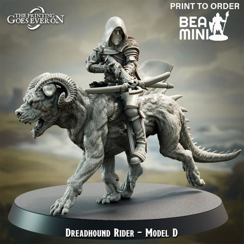 Dreadhound Rider - D | BeaMini Print to Order Miniatures