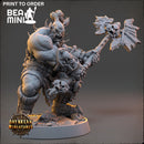 Lokomotiv Zwingli - Orc Barbarian | BeaMini Print to Order Miniatures
