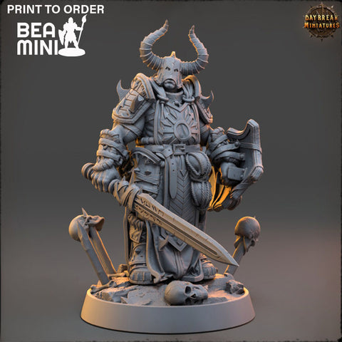 Skyrminz - Chaos Warrior | BeaMini Print to Order Miniatures