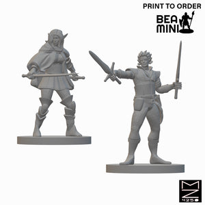 Elf Swashbuckler | BeaMini Unpainted RPG Miniatures