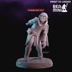 Zombified Elf | BeaMini Print to Order Miniatures