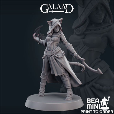 Cat Folk Fighter 04 | BeaMini Print to Order Miniatures