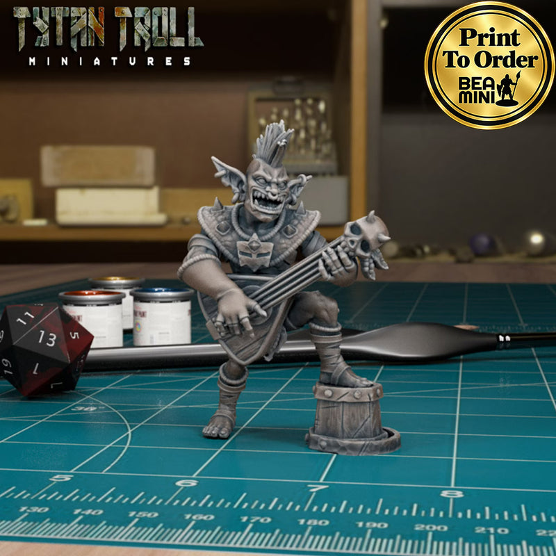 Goblin Bard 01 | BeaMini Print to Order Miniatures