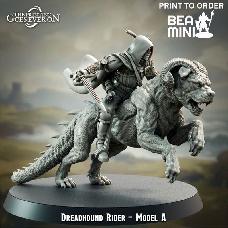 Dreadhound Rider - A | BeaMini Print to Order Miniatures