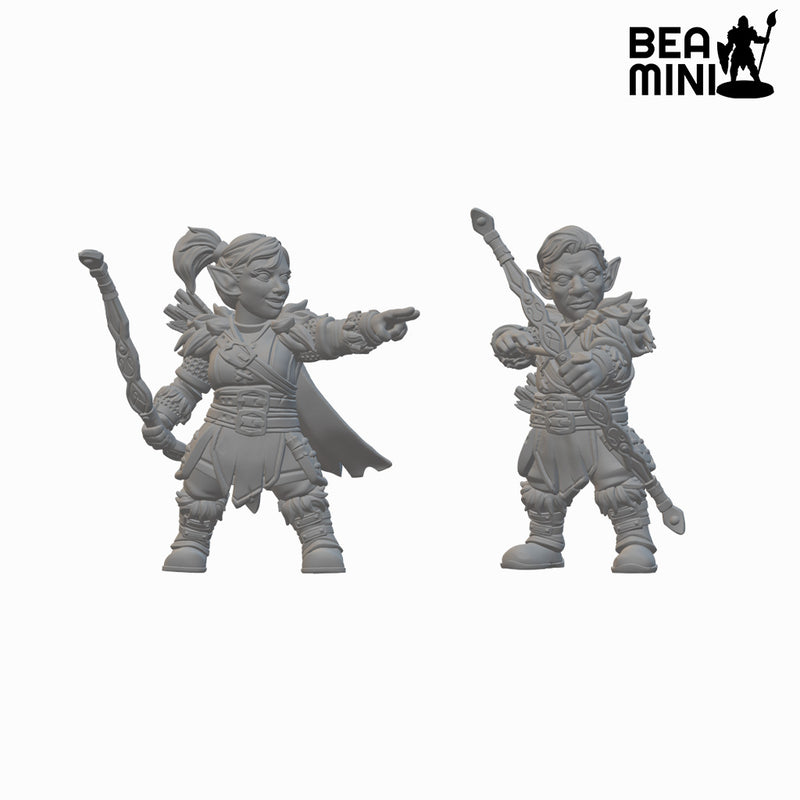 Gnome Rangers (Wave 2) | BeaMini Unpainted RPG Miniatures