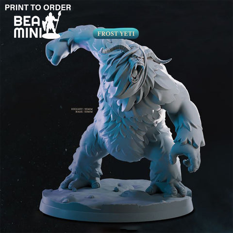 Frost Yeti | BeaMini Print to Order Miniature