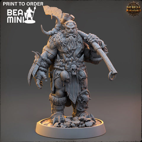 Dauger Mietz - Orc FIghter | BeaMini Print to Order Miniatures