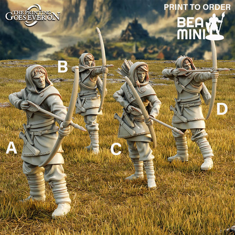 Viking Archers | BeaMini Print to Order Miniatures