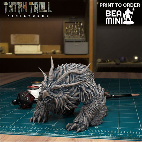 Owlbear 02 | BeaMini Print to Order Miniatures