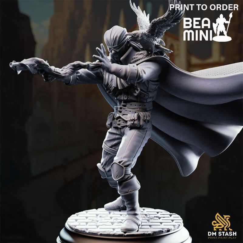 Arcane Gunslinger - Crow Eyes | BeaMini Print to Order Miniatures
