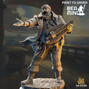 Hurdy Gurdy Pirate Bard - Bossman Bill | BeaMini Print to Order Miniatures