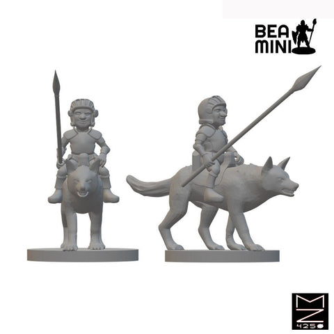 Gnome Cavaliers | BeaMini Unpainted RPG Miniatures