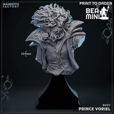 Prince Viorel of Rose Keep - Bust | BeaMini Print to Order Miniatures