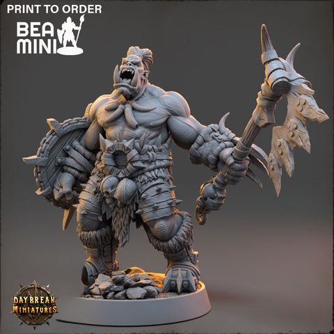 Hector Stumpfkant - Orc Barbarian | BeaMini Print to Order Miniatures