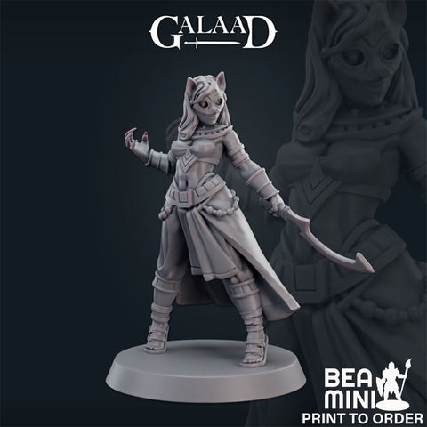 Cat Folk Fighter 03 | BeaMini Print to Order Miniatures