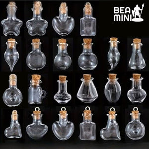 Bea Mini Scenery: Miniature Clear Bottles (Pack of 9)