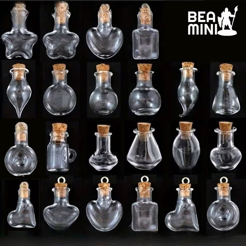 Bea Mini Scenery: Miniature Clear Bottles (Pack of 9)