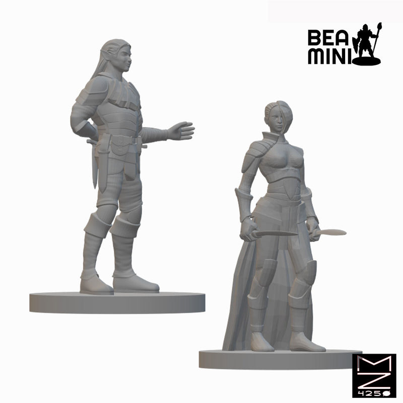 Elf Rogue | BeaMini Unpainted RPG Miniatures