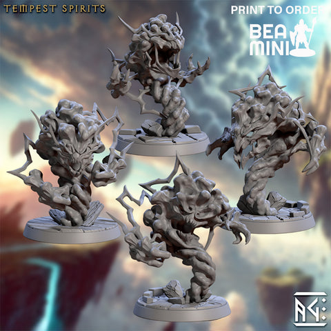 Tempest Spirits | BeaMini Print to Order Miniatures
