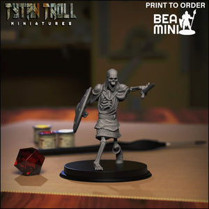 Skeleton Warrior 04 | BeaMini Print to Order Miniatures