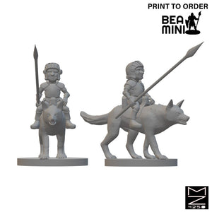 Gnome Cavaliers | BeaMini Unpainted RPG Miniatures