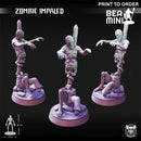Zombie Impaled | BeaMini Print to Order Miniatures
