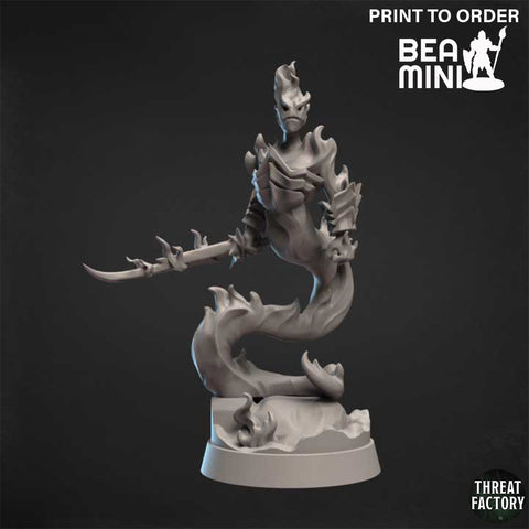 Fire Elemental Myrmidon C | BeaMini Print to Order Miniatures