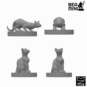 Cats | BeaMini Unpainted RPG Miniatures