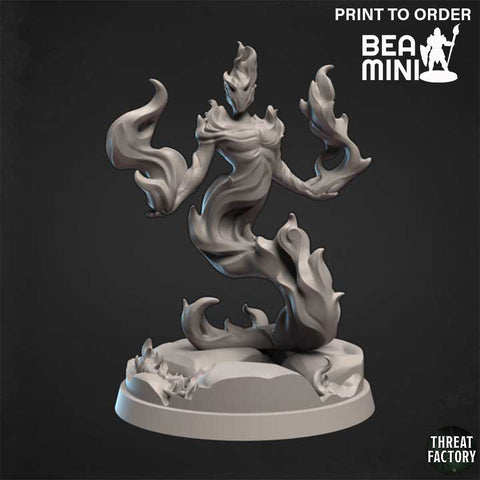 Fire Elemental D | BeaMini Print to Order Miniatures