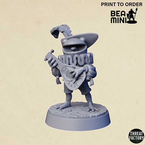 Bullywug Bard | BeaMini Print to Order Miniatures