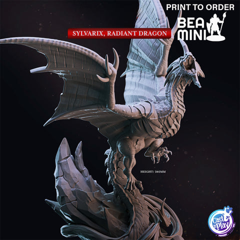 Sylvarix, Radiant Dragon | BeaMini Print to Order Miniatures
