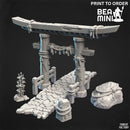 Japanese Terrain Bundle | BeaMini Print to Order Miniatures