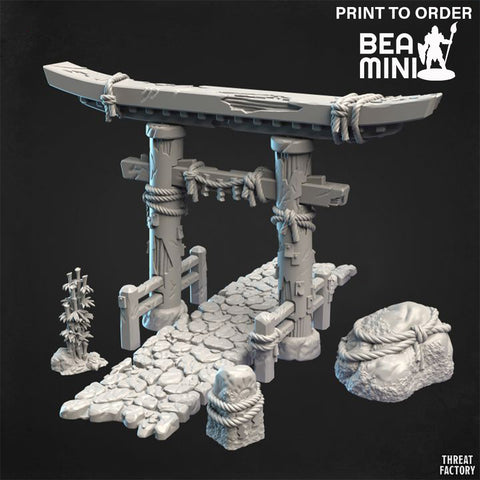 Japanese Terrain Bundle | BeaMini Print to Order Miniatures