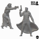 Agents Nadia & Smith | BeaMini Unpainted Sci-fi Miniatures
