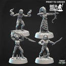 Drow Warriors | BeaMini Print to Order Miniatures