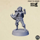 Air Genasi Monk | BeaMini Print to Order Miniatures