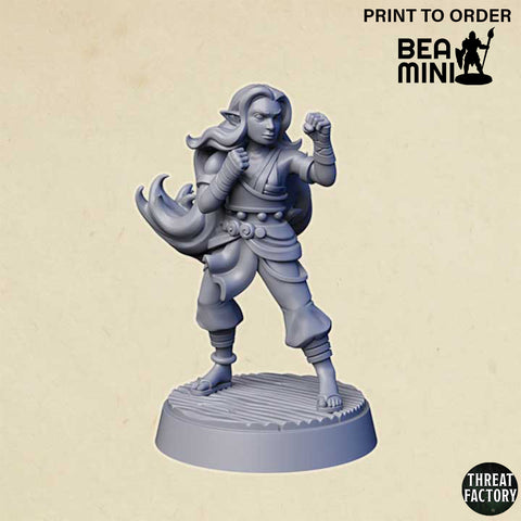 Air Genasi Monk | BeaMini Print to Order Miniatures
