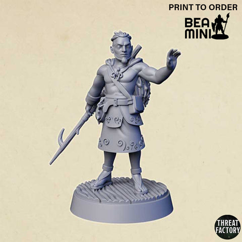 Human Druid | BeaMini Print to Order Miniatures