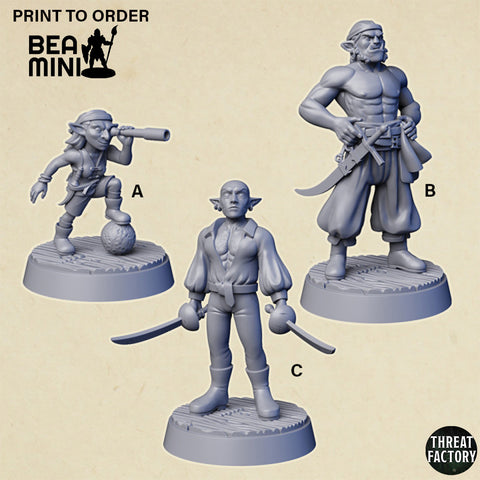 Pirates | BeaMini Print to Order Miniatures