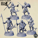 Sahuagin Warband | BeaMini Print to Order Miniatures