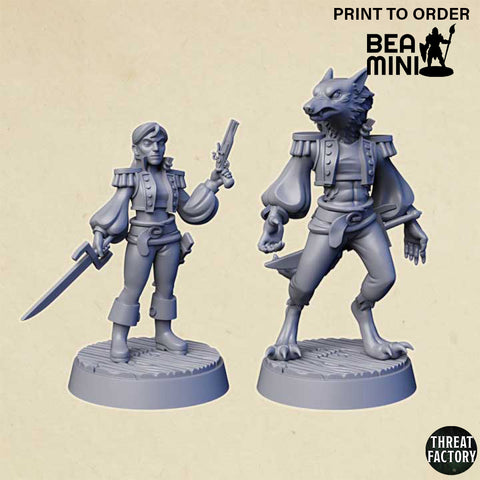Werewolf Captain | BeaMini Print to Order Miniatures