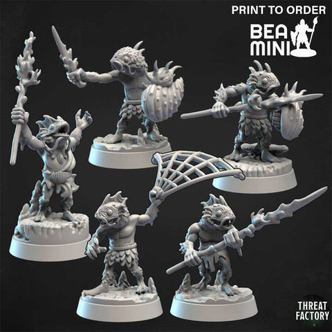 Kuo-toa Warband | BeaMini Print to Order Miniatures