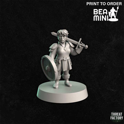 Dwarf Warrior - Thotra | BeaMini Print to Order Miniatures