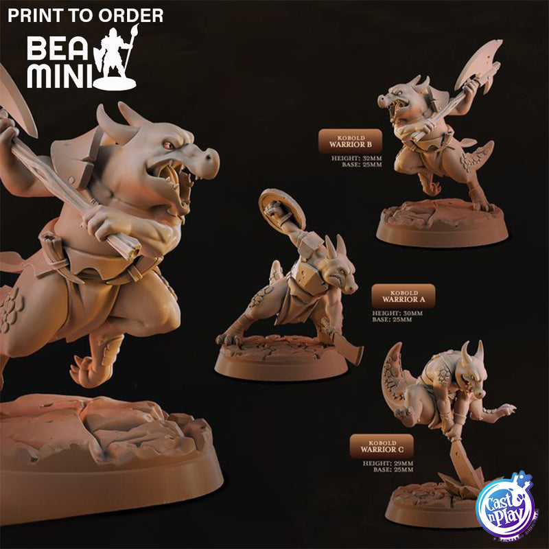 Kobold Warriors | BeaMini Print to Order Miniatures
