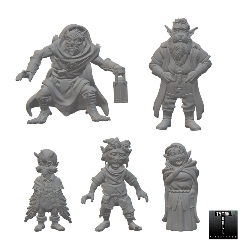 Mongrelfolk | BeaMini Unpainted RPG Miniatures