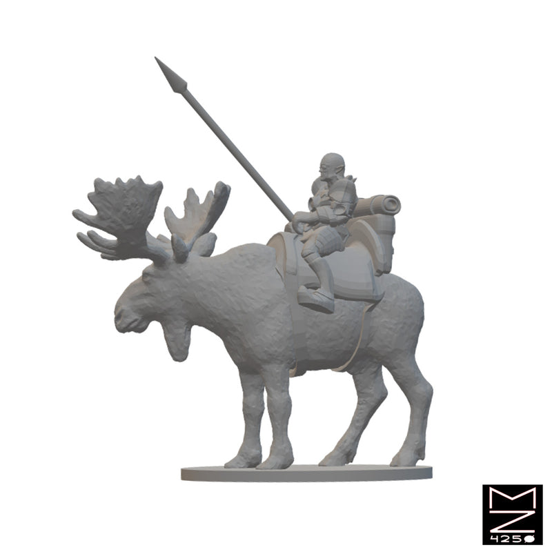 Moose Rider | BeaMini Unpainted RPG Miniatures